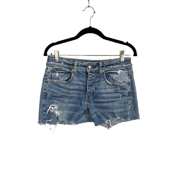 American Eagle Tomgirl Cutoff Denim Shorts Size 4 - Picture 2 of 7